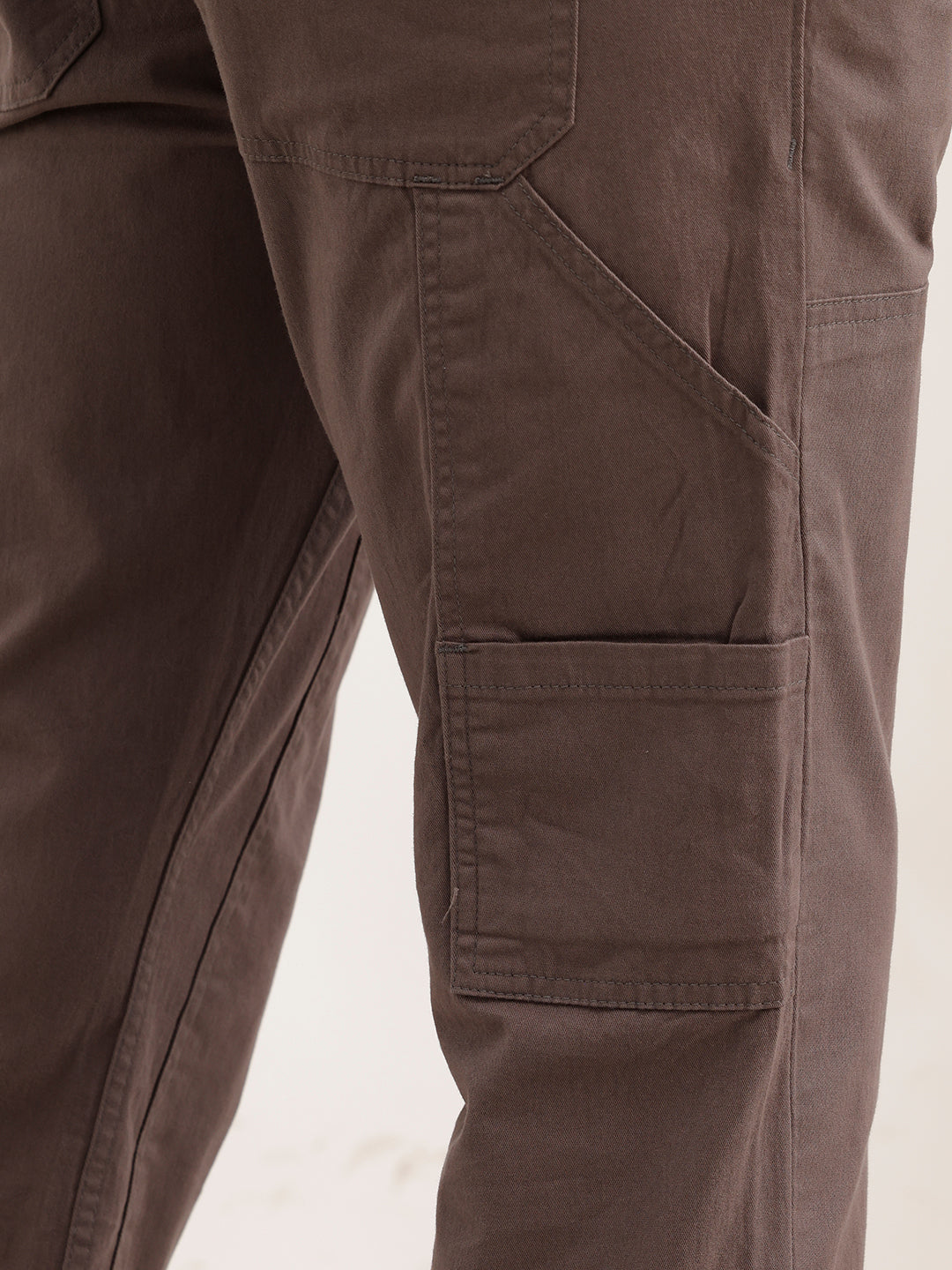 Solid Straight Fit Carpenter Trouser | Grey
