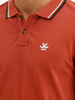 Solid Tipping Collar Polo T-Shirt | Rust | WWTS277F