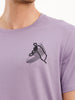 Slim Fit Emroidered Patch Detail T-Shirt | Purple