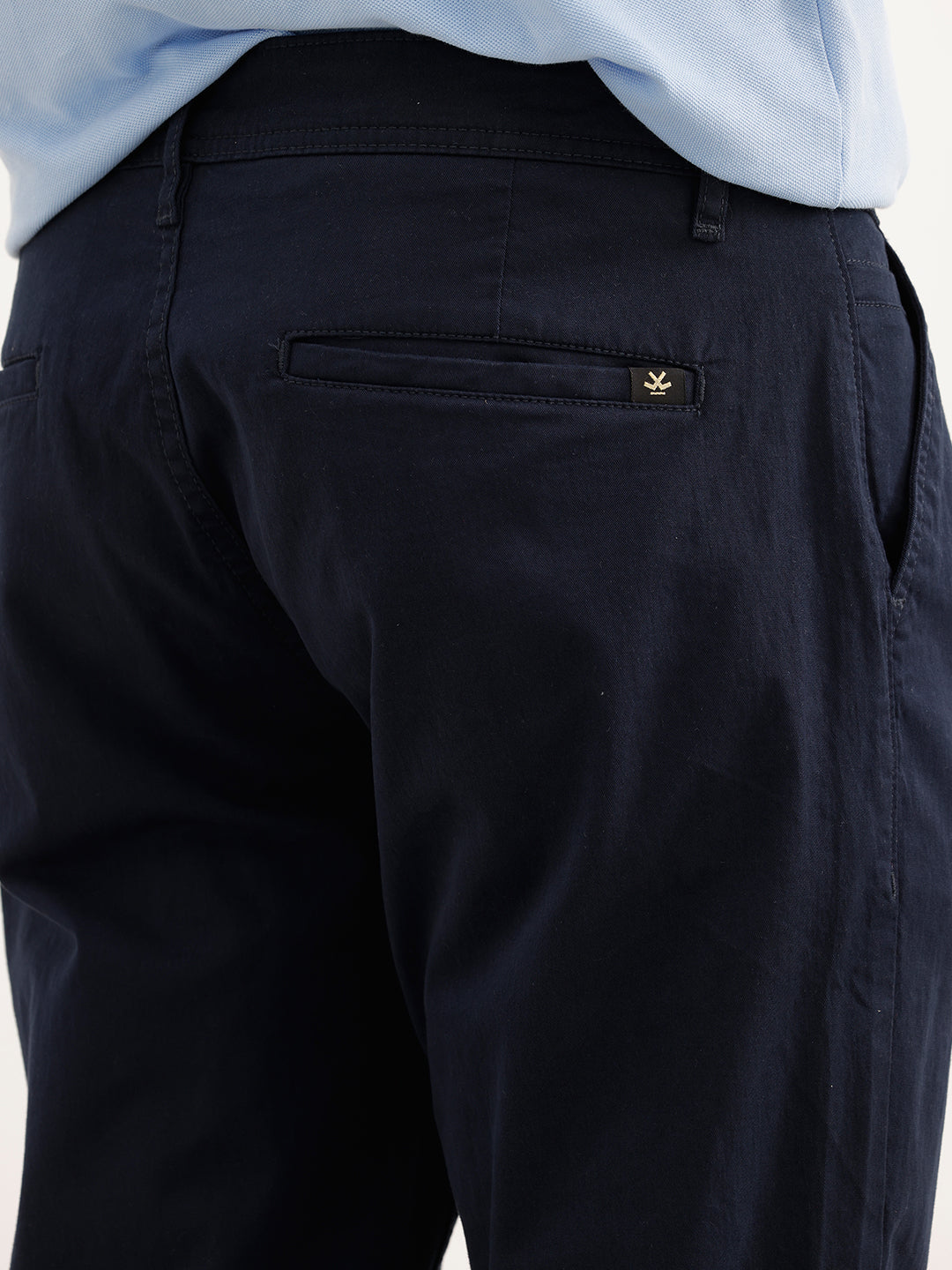 Solid Straight Fit Trouser | Navy Blue