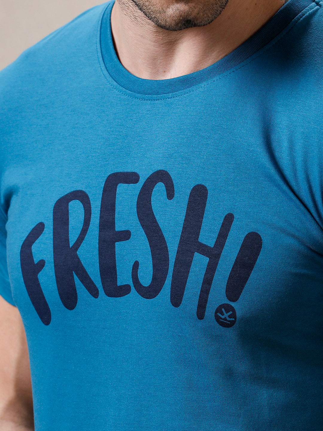 Fresh Print Teal T-Shirt
