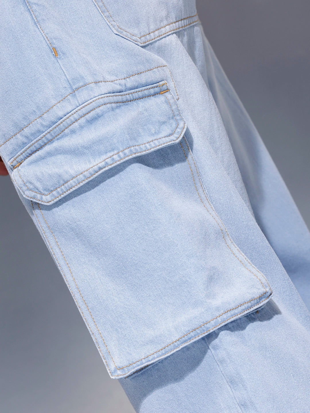 Light Washloose Fit Cargo Jeans | Blue