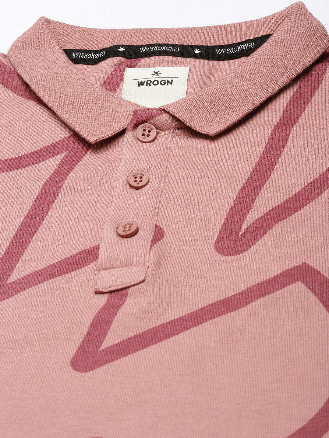 Classic AOP Pink Polo T-Shirt
