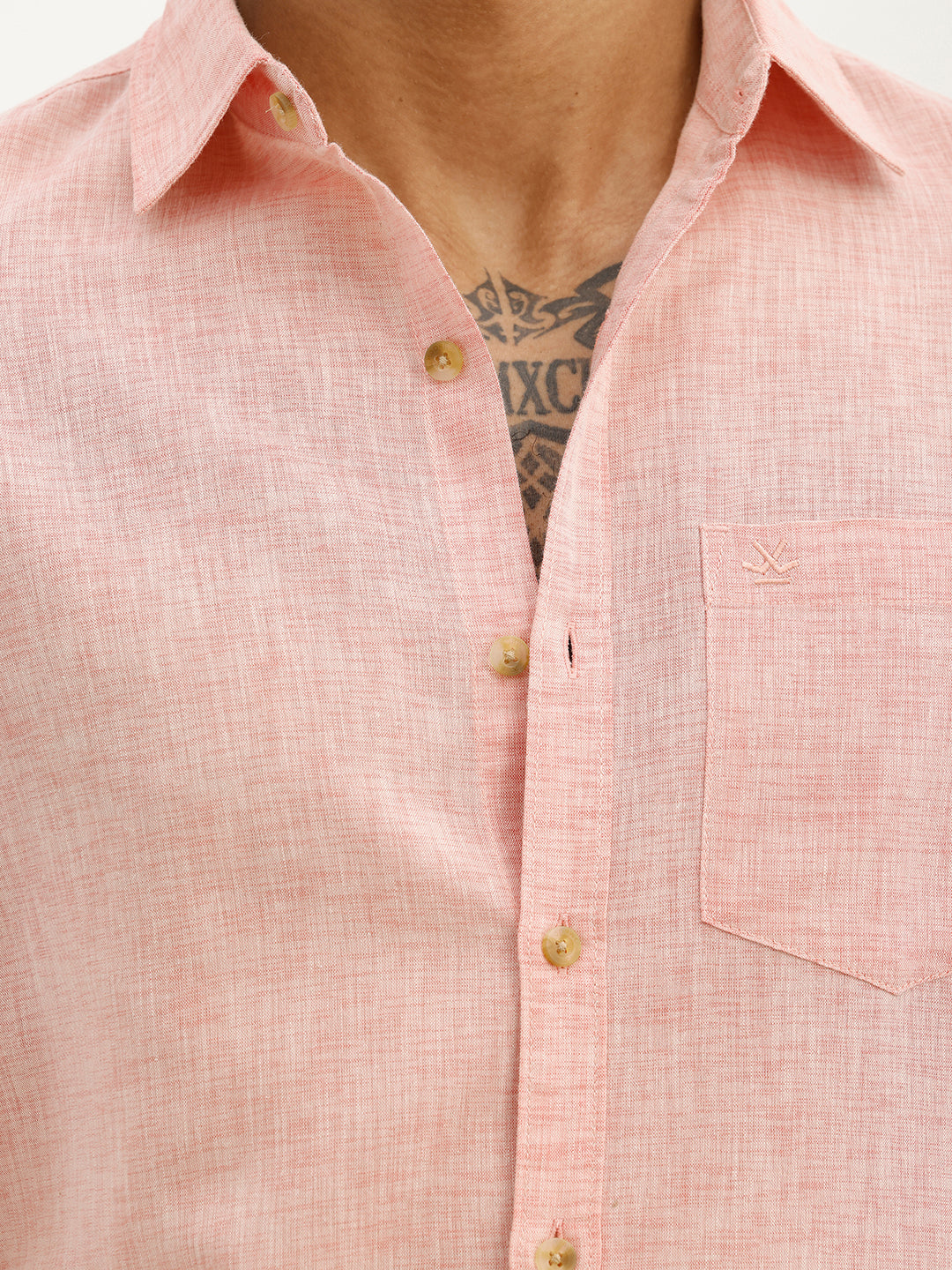 Solid Slim Fit Full Sleeve Shirt | Red