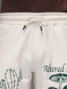 Men's printed regular fit knit shorts  | Beige