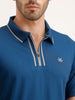 Slim Fit Tipping Collar T-Shirt | Dark Blue