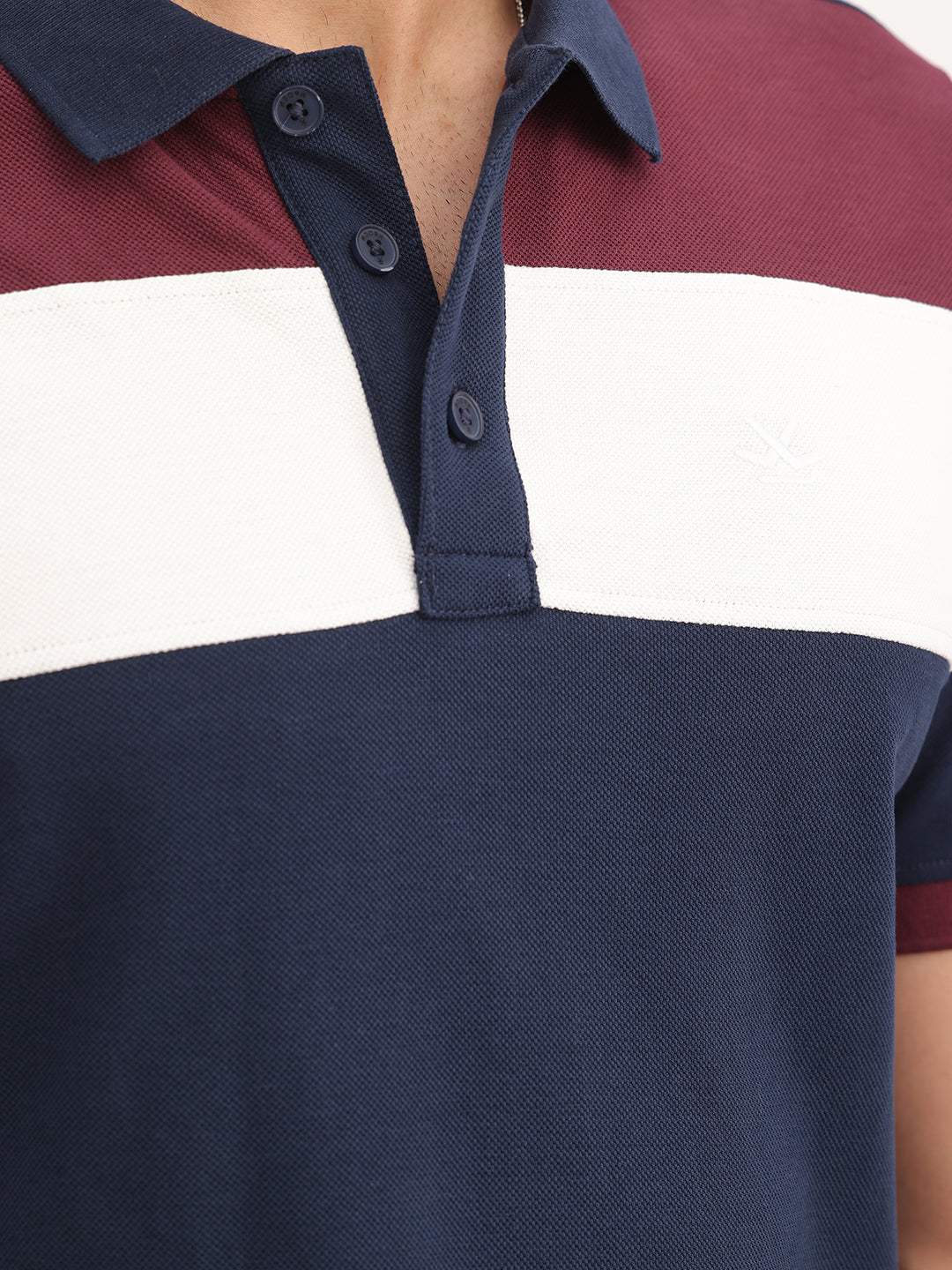 Classic Slim Fit Cut & Sew Polo T-Shirt | Navy Blue