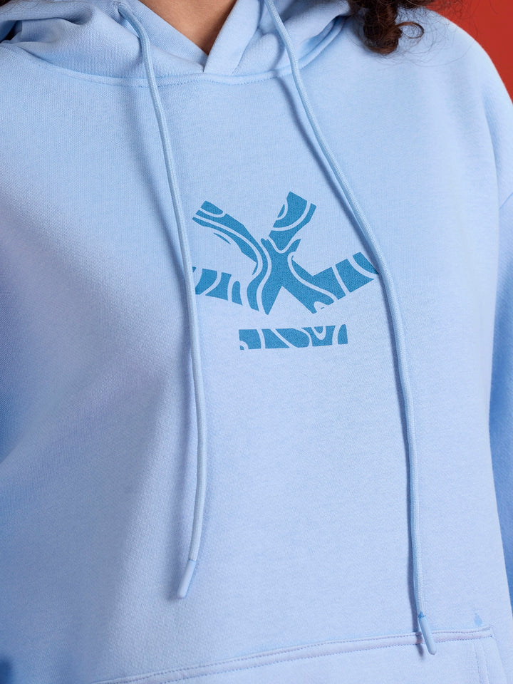 Men’s minimal powder blue hooded sweatshirt | Powder Blue