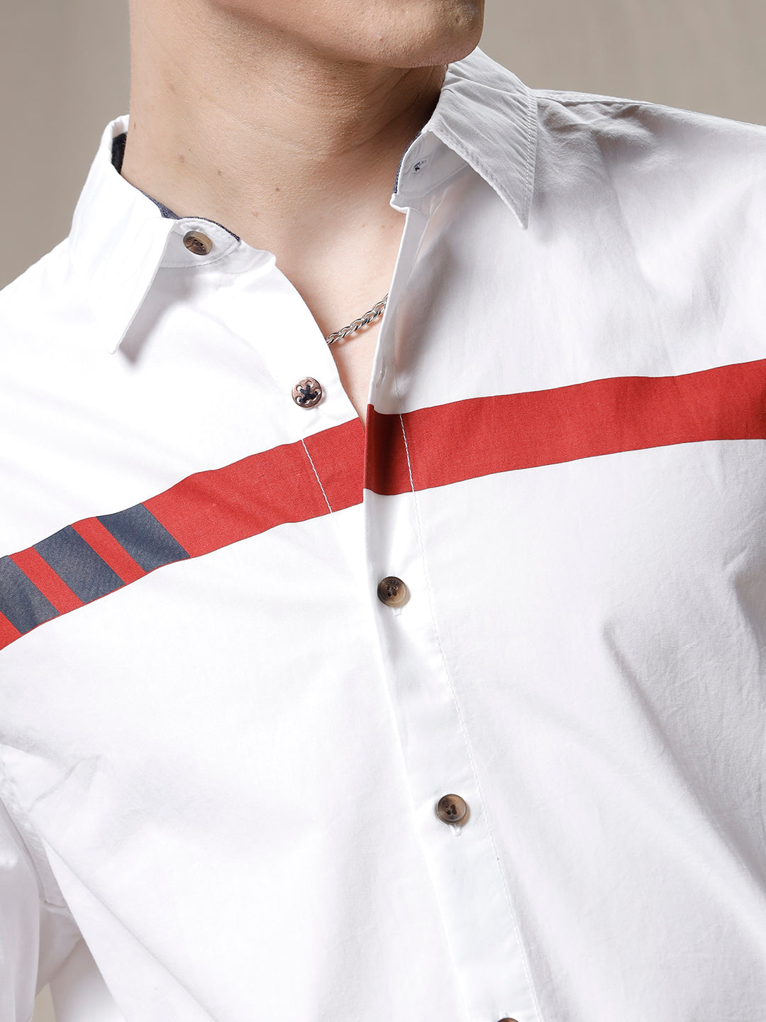 Solo Stripe White Shirt