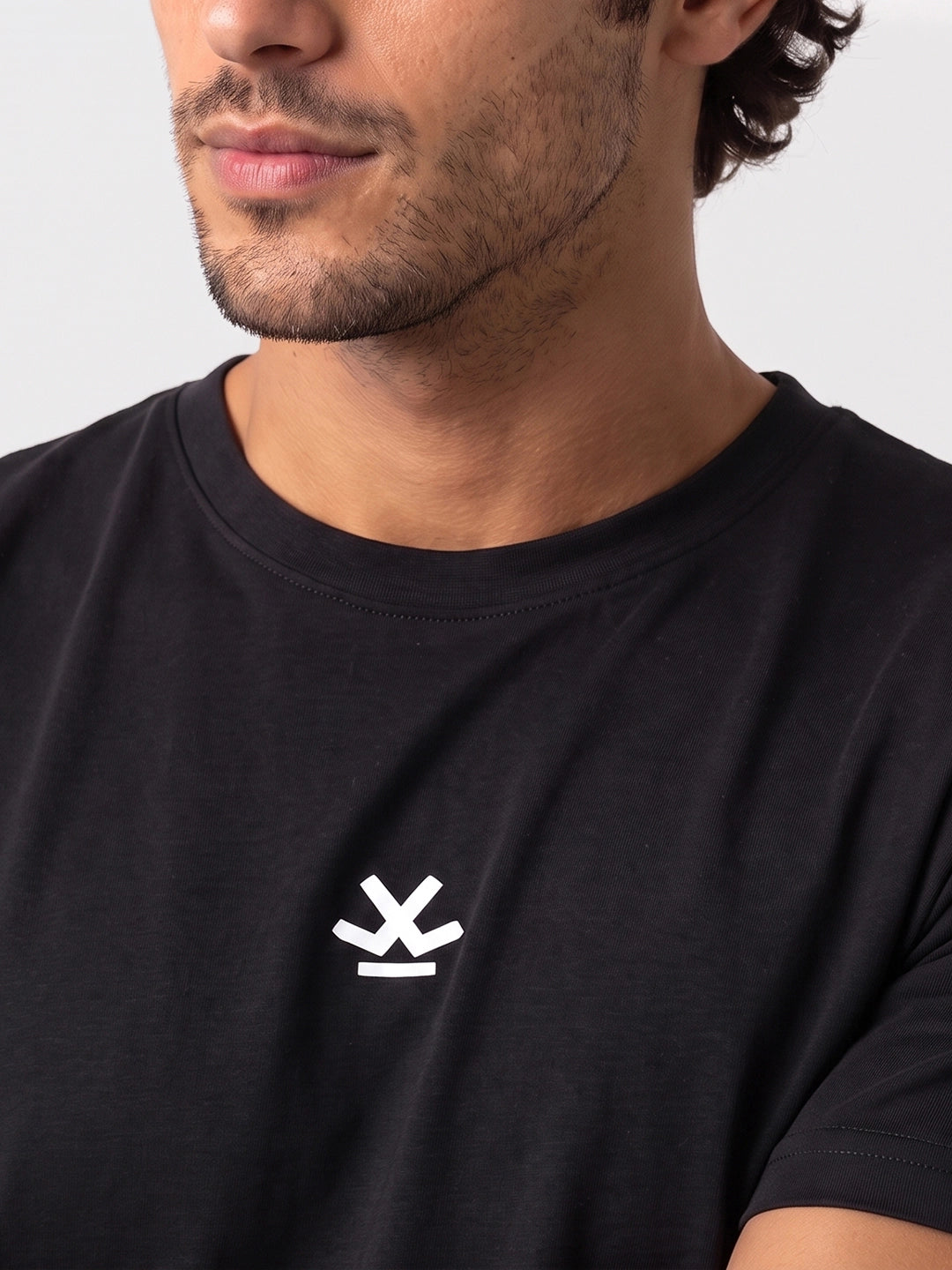 Regular Fit Placement Printed T-Shirt | Black