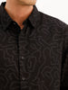 Comfort Fit Full Sleeve AOP Shirt | Black