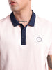 Pink Swerve Contrast Polo T-Shirt