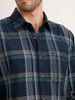 Clssic Slim Fit Checkered Shirt | Blue