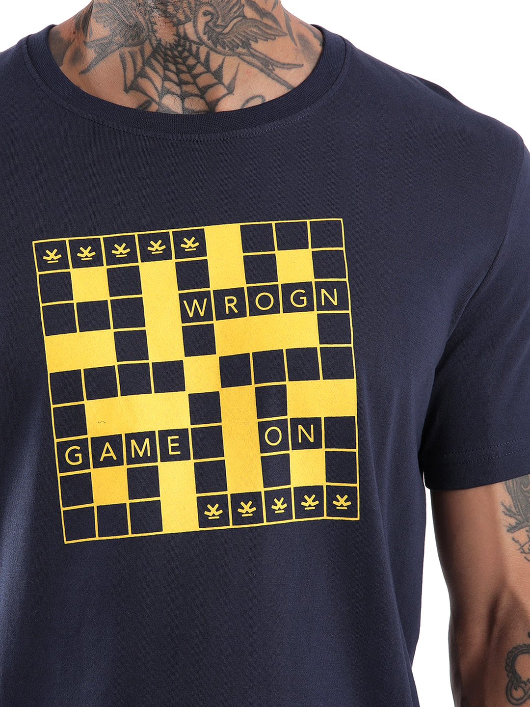 Game On Navy Printed T-Shirt