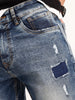 Relaxed Fit Distressed Denim Jeans | Light Blue