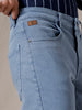 Solid Sleek Mid Rise Blue Jeans