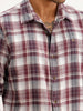 Slim Fit Checkered Full Sleeve Shirt | Maroon