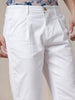 Cropped White Trousers