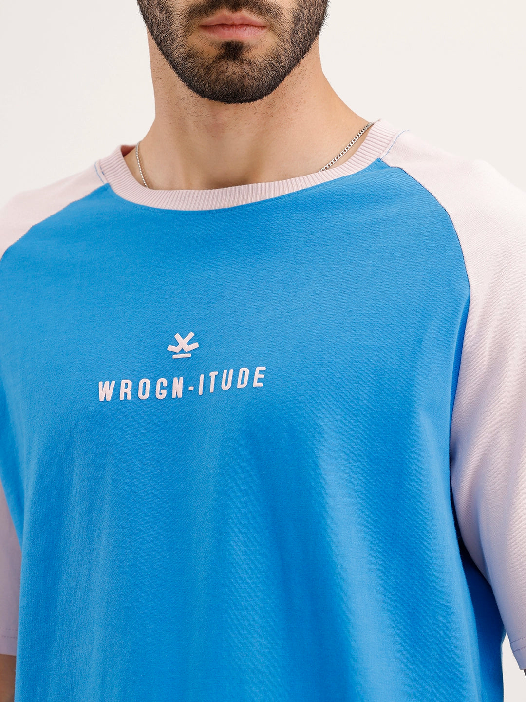 Raglan Collar Oversized T-Shirt | Blue