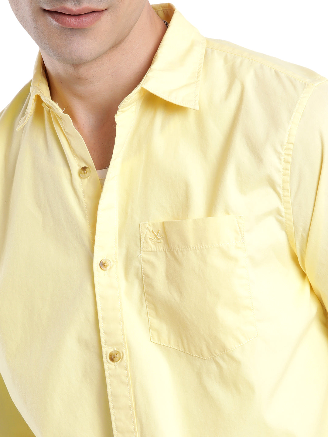 Yellow Poplin Classic Shirt