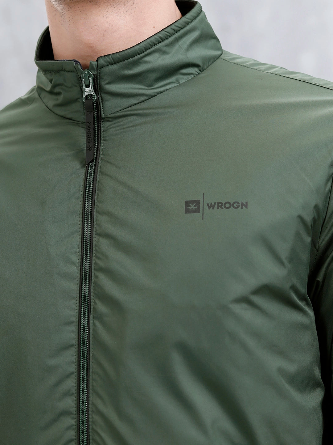 Classic Zip-Up Casual Jacket For Men | Green