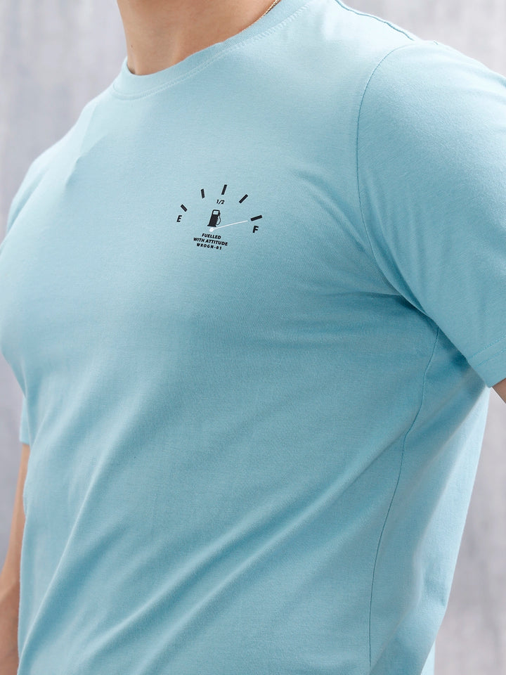 Men's Casual Graphic Printed T-Shirt | Teal