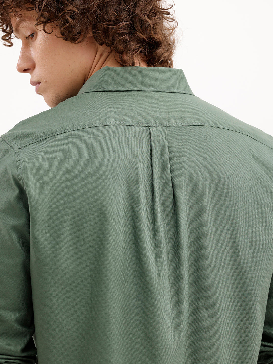 Solid Slim Fit Shirt | Green