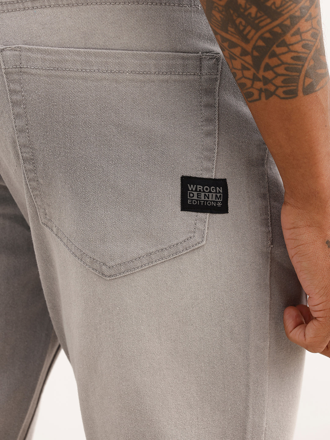 Heavy Faded Slim Fit Denim Jeans | Grey