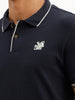 Slim Fit Tipping Collar Polo T-Shirt | Navy Blue