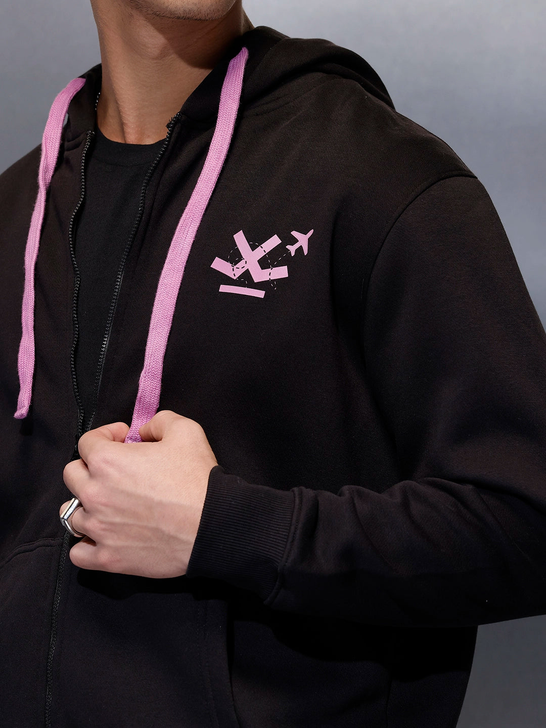 Men's Comfort Fit Hooded Sweatshirt   |  Black