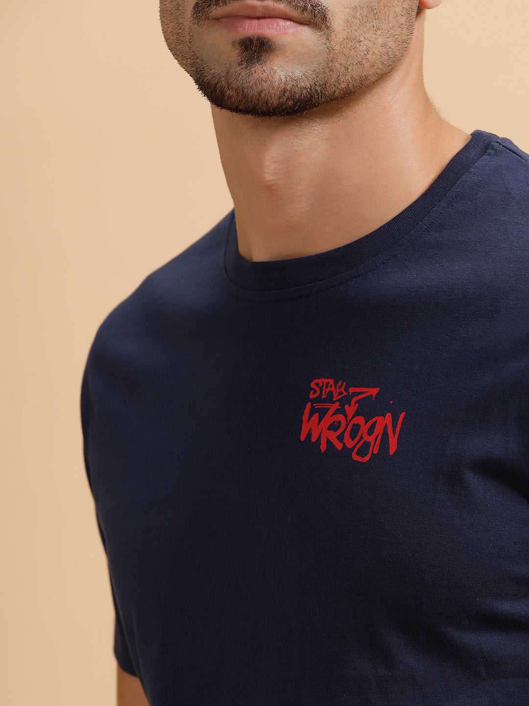 Solid Slim Fit T-Shirt  | Navy Blue