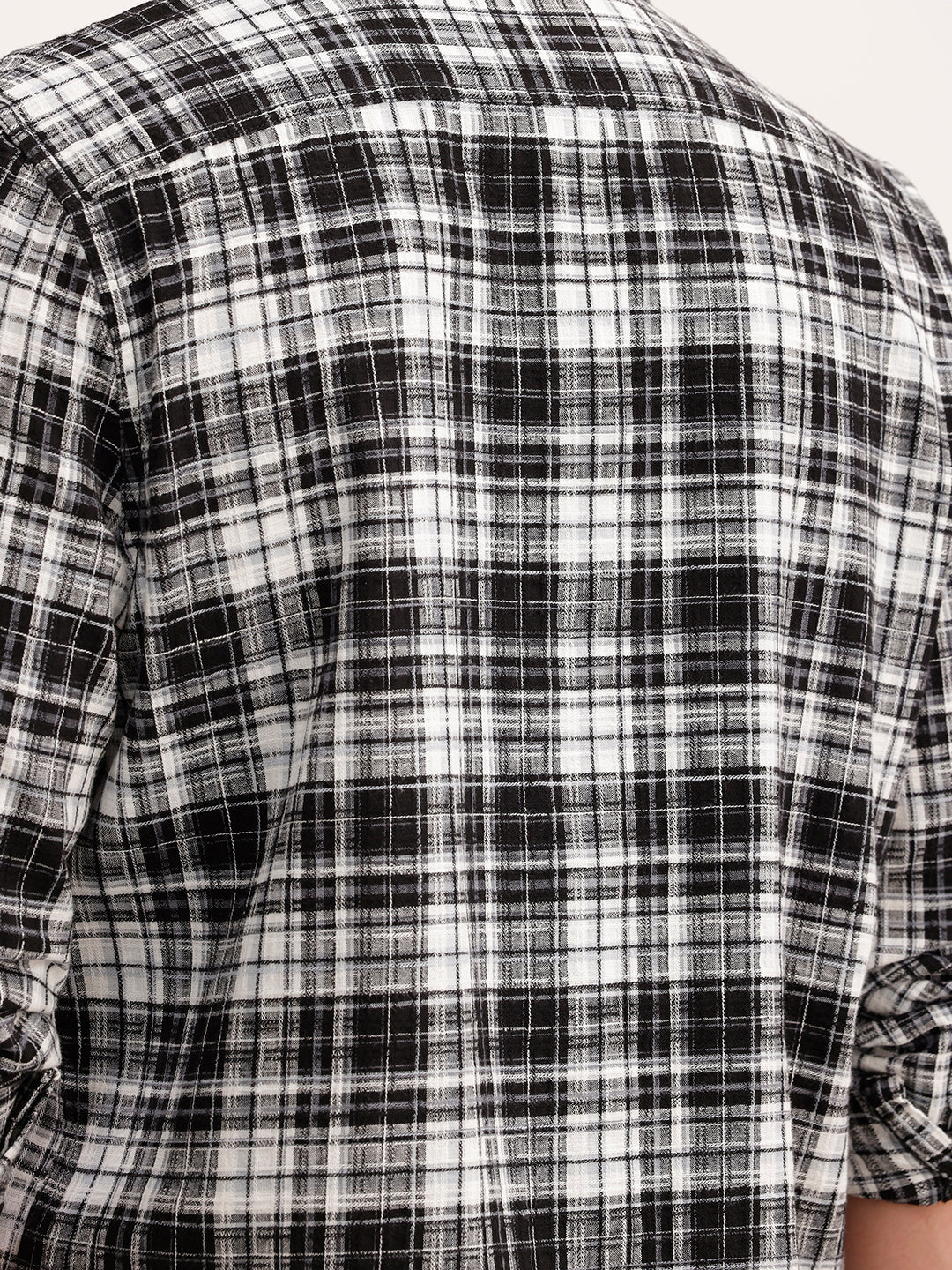 Slim Fit Textured Shirt  | Black