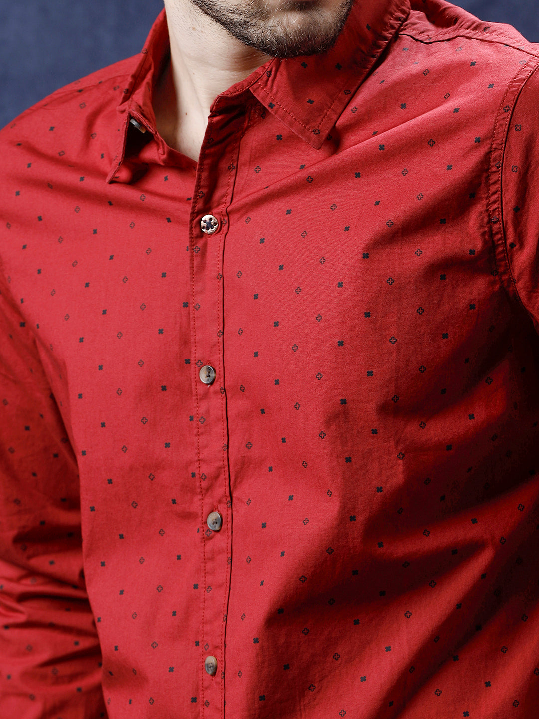 Printed Dots Casual Shirt