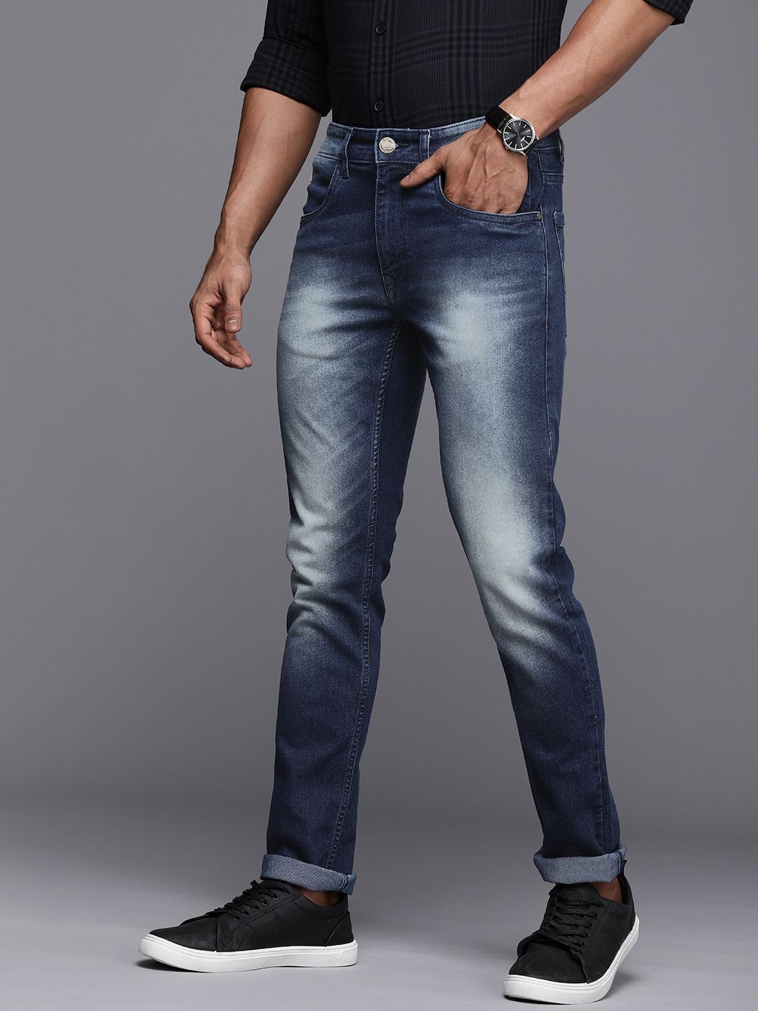 Dark blue Heavy Fade Jeans