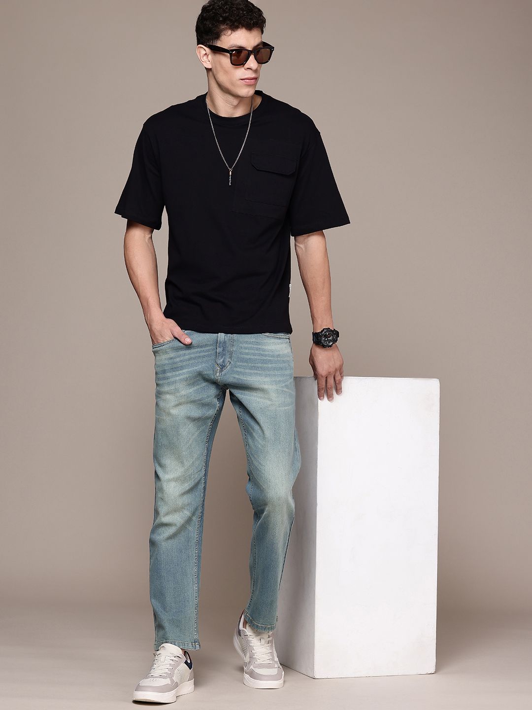 Relaxed Fit Heavy Fade Stretch Jeans