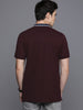 Basic Burgundy Polo Collar T-Shirt