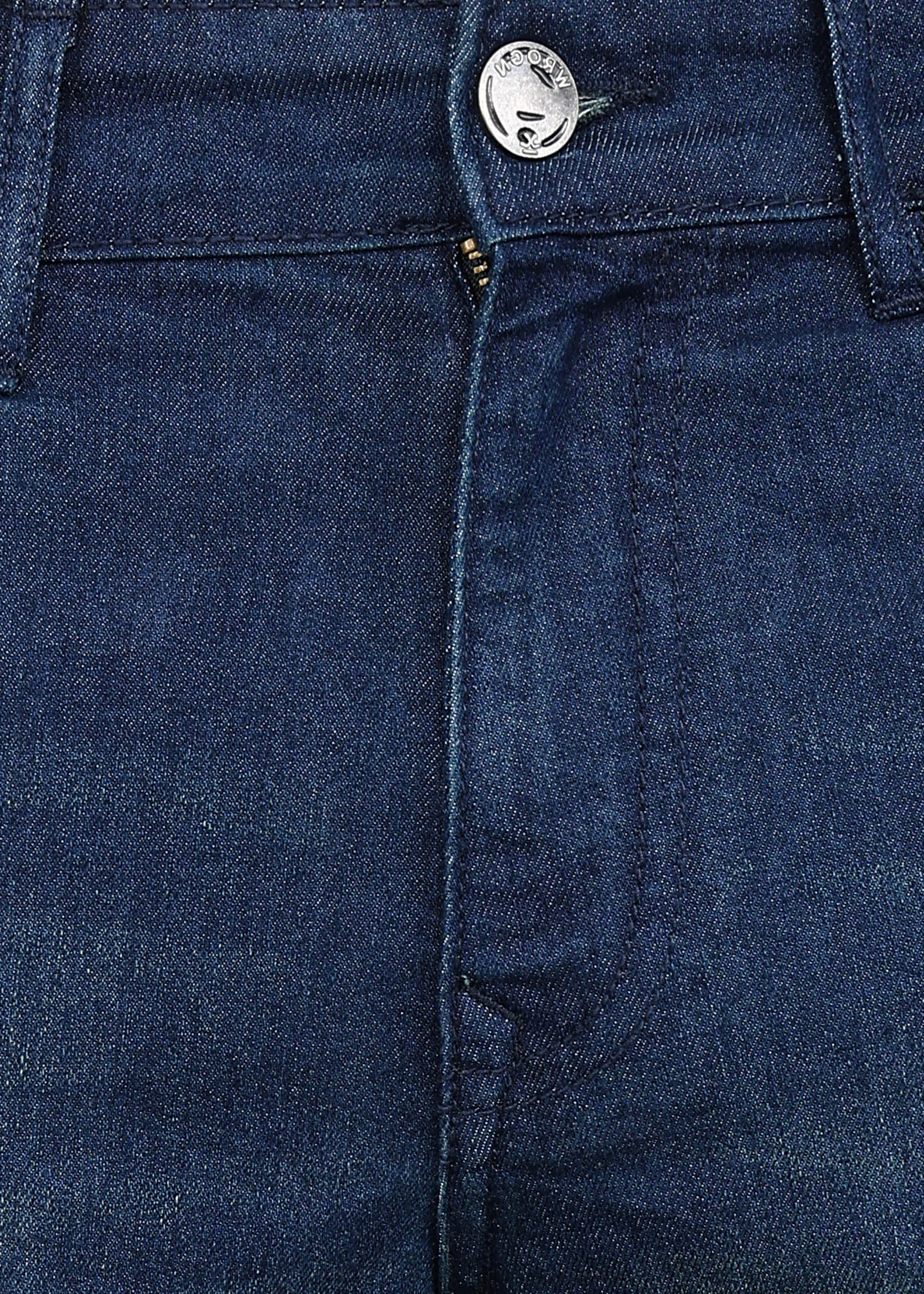 Classic Dark Blue Five Pocket Slim Fit Jeans