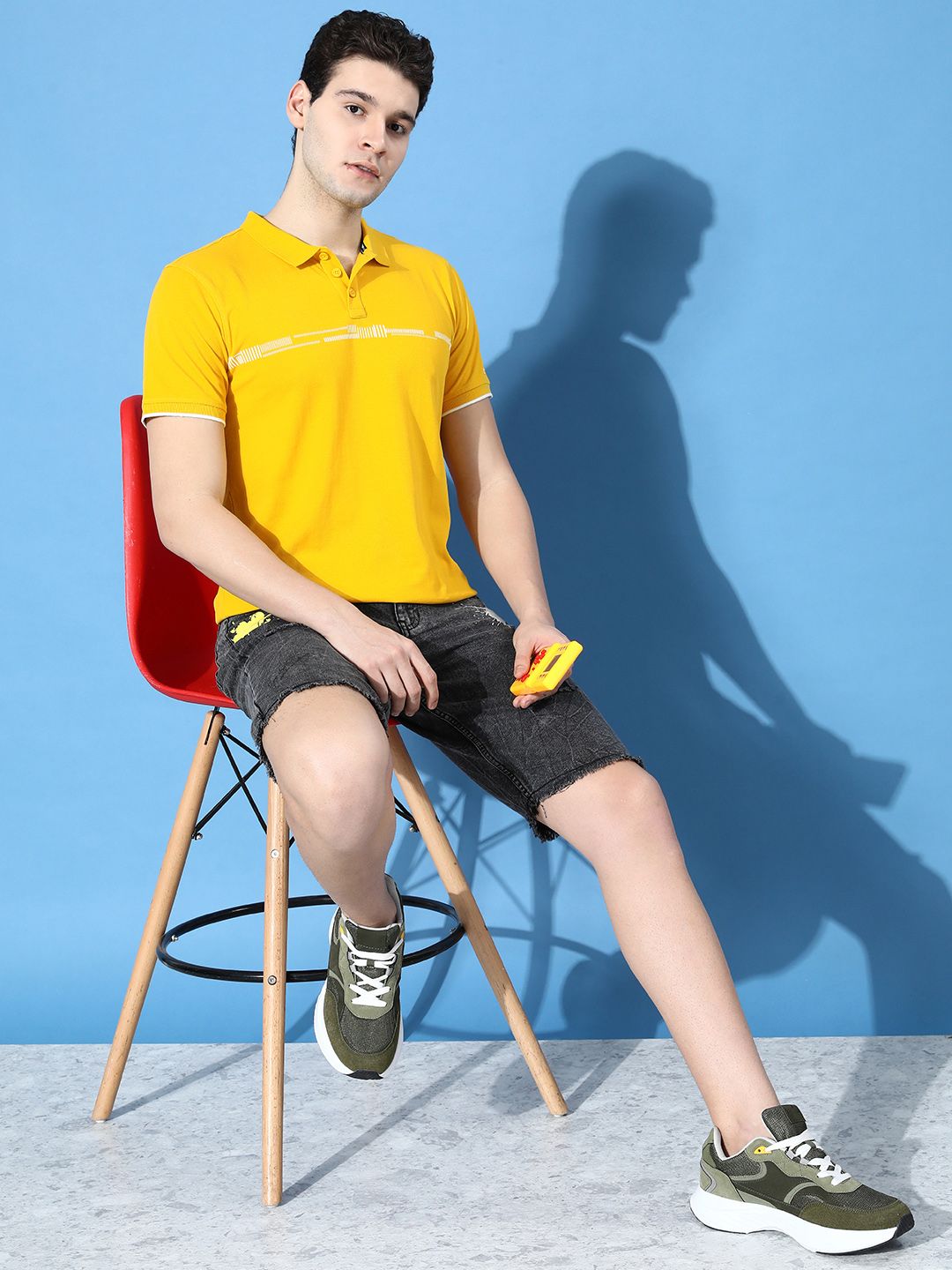 Yellow Details Polo T-Shirt