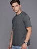 Solid Grey Round Neck T-Shirt