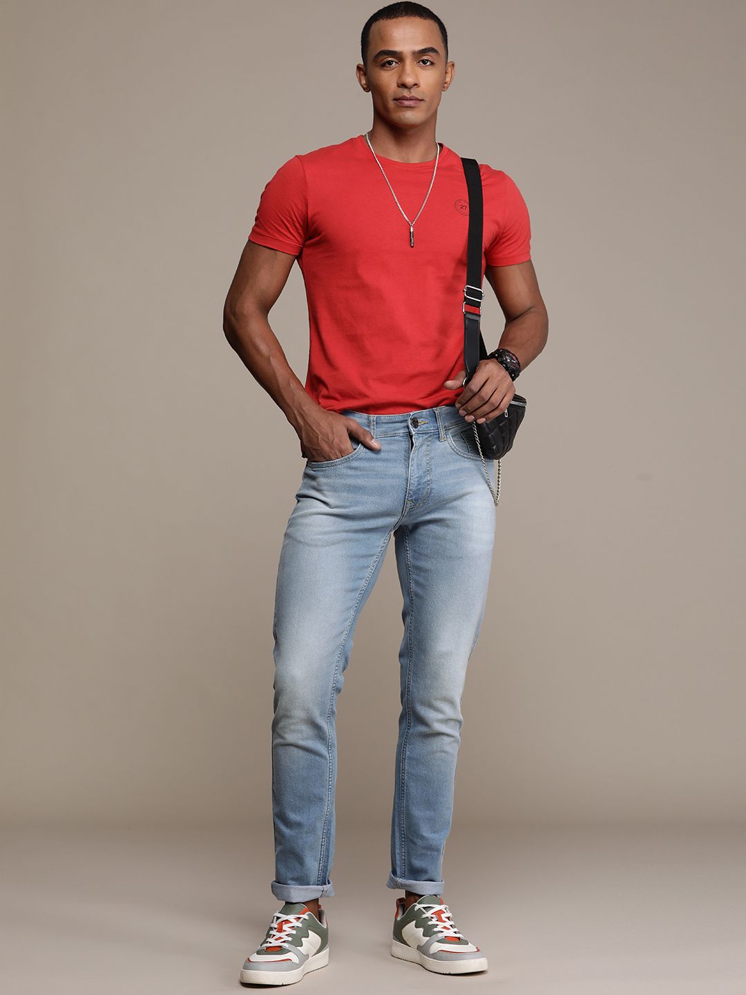 Basic Slim Fit Light Fade Denim Jeans