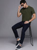 Basic Olive Polo Collar T-Shirt