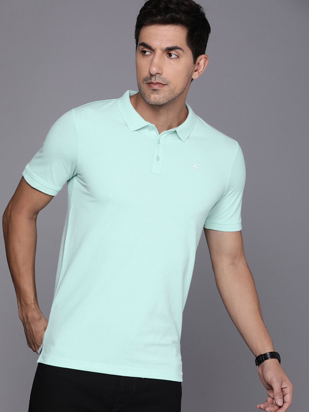 Basic Mint Polo Collar T-Shirt