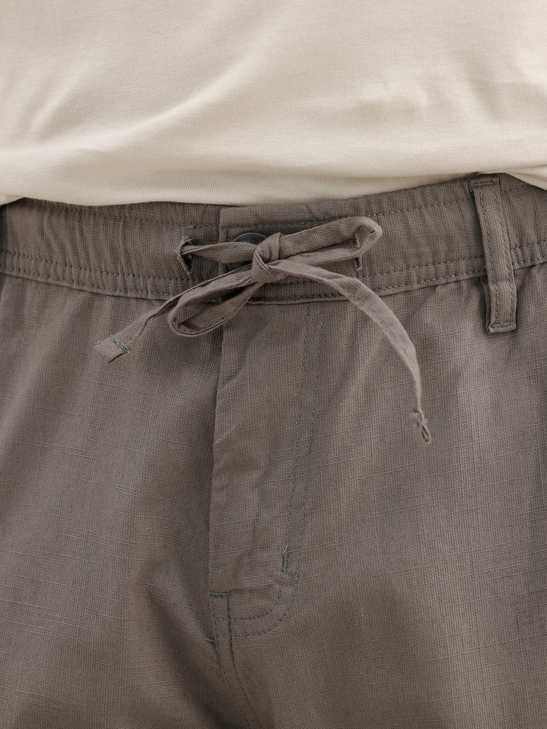 Solid Loose Fit Drawstring Trouser | Grey