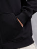 Men's Solid Zip-Up Hoodie Sweatshirt  | Black