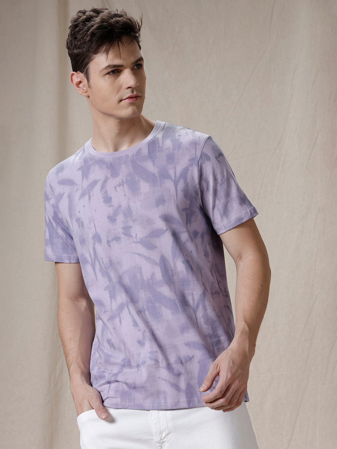 Artsy Purple AOP Printed T-Shirt