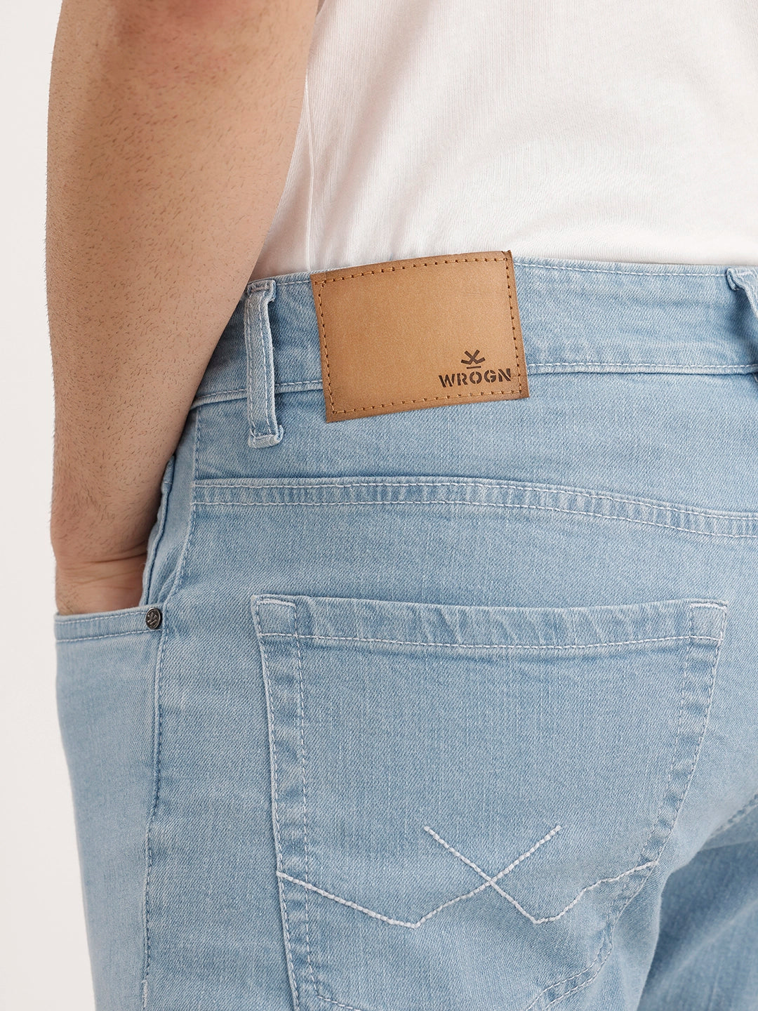 Solid Slim Fit Denim Jeans | Light Blue