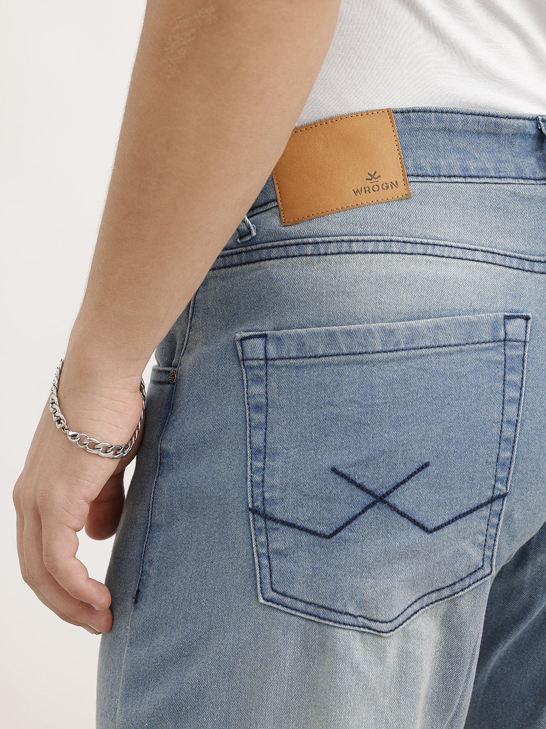 Faded Anti Fit Denim Jeans | Light Blue