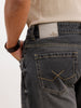 Loose Fit Faded Denim Jeans | Grey