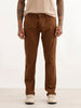 Solid Straight Fit Trouser | Brown