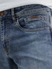 Straight Fit Washed Denim Cargo | Light Blue